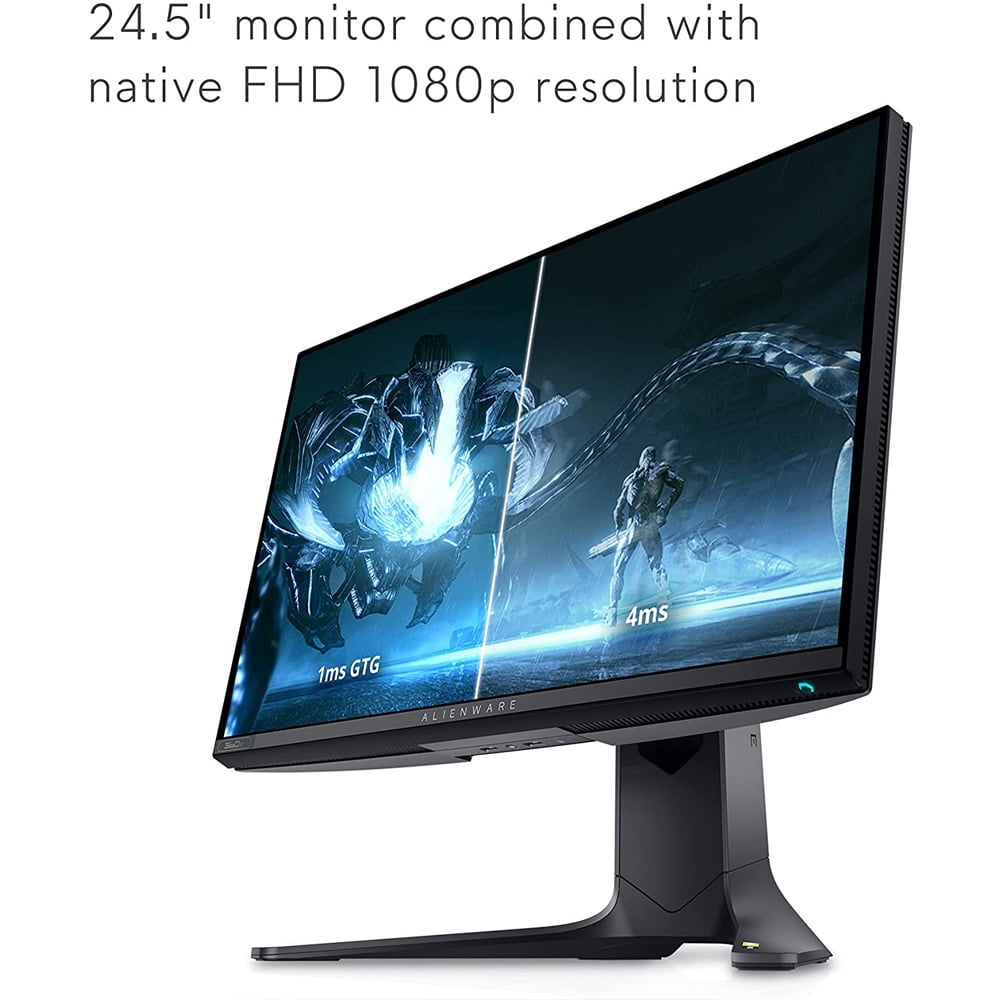 Restored Alienware AW2521H 25 inch 360Hz FHD 1920 x 1080 PC Gaming Monitor  G-Sync Bundle with 2 YR CPS Enhanced Protection Pack (Refurbished) 