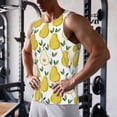 thumbnail image 5 of Workout Tank Tops for Men - Cute Pear Mint Green Leaves Quick Dry Sleeveless Muscle Shirts for Men with Running, 5 of 5