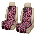 thumbnail image 7 of FOR U DESIGNS Pink Leopard Print Polyester Car Front Seat Cover Universal Fit Car Seat Protectors Fits Most Truck Van SUVs, Breathable, Washable Car Accessories with Buckle & Metal Hooks, 7 of 7