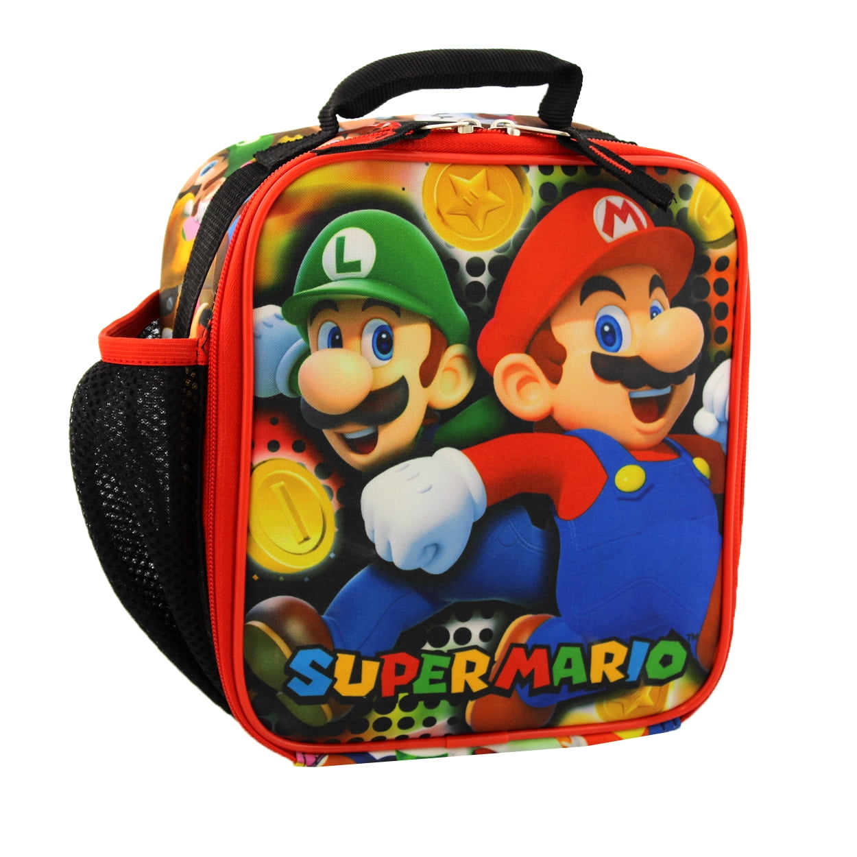 Details about   3D Super Mario Bros Lunch Bag Portable School Dinner Bag Student Bag Storage Bag 