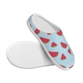 thumbnail image 3 of Disketp Watermelon Women's Men's Slippers Plush Slip-On House Slipper for Winter Indoor Soft Cushion Non-slip Fluffy Slides Slippers-39/40, 3 of 7