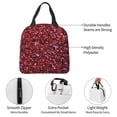 thumbnail image 4 of Fotbe Red Glitter Bolsa Térmica con Estampado y Forro de Aluminio Grueso Bolsa de Almuerzo con Bolsillo Frontal para Hombres y Mujeres, Ideal para Trabajo, Escuela, 4 of 8