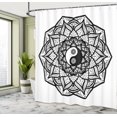 thumbnail image 5 of Ambesonne Japanese Shower Curtain, Ying Yang Black White, 69"Wx84"L, Black White, 5 of 5