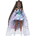 thumbnail image 4 of Barbie Extra Fancy Doll in Teddy-Print Gown with Sheer Train and Accessories, 4 of 6