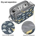 thumbnail image 4 of Toiletries Bag,DarkBlue Cartoon Dinosaurs Stars Pattern Mens Womens Toiletry Bag Bathroom Bag,Waterproof Toiletry Travel Bag Dopp Kit Shaving Bag 11x6.3x5.1 Inch, 4 of 5
