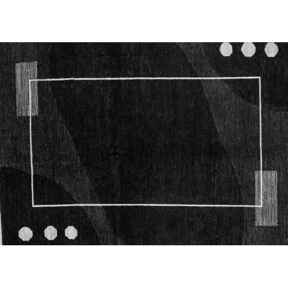 Ahgly Company Indoor Rectangle Oriental Gray Modern Area Rugs, 4' x 6'