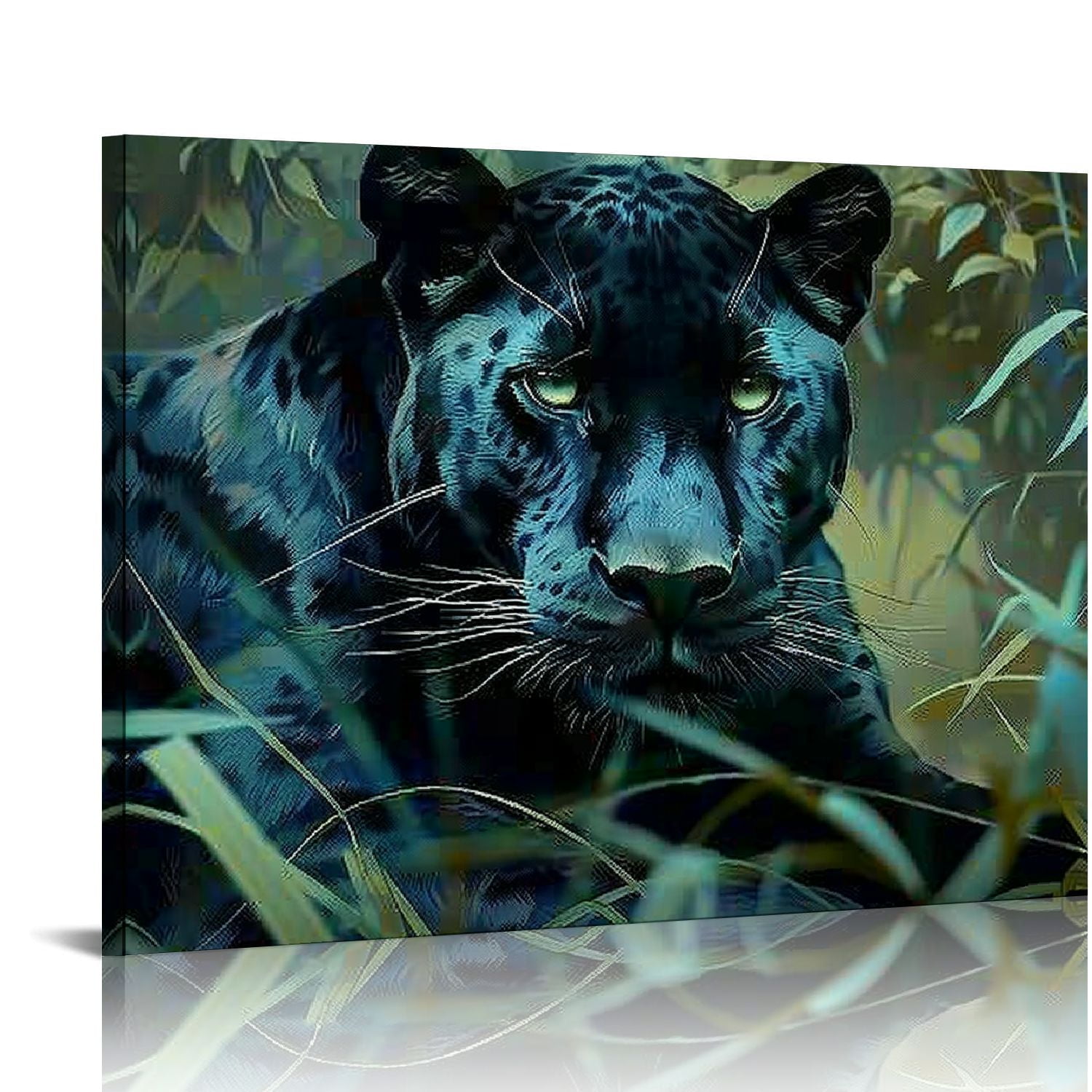 ARISTURING Black Panther Canvas Wall Art Black and White Animal