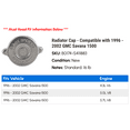 thumbnail image 2 of Radiator Cap - Compatible with 1996 - 2002 GMC Savana 1500 1997 1998 1999 2000 2001, 2 of 2