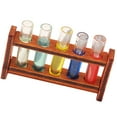 thumbnail image 4 of Raindrops 1Set Miniature Laboratory Tubes for Dollhouse 4.5x2.8x1in Glass Wooden Rack Mini Science Tubes Set Collectors, 4 of 8