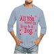 thumbnail image 1 of Camisas de Manga Larga para los Hombres Día de San Valentín Impresión Cuello Redondo Moda Casual, Mezcla de Poliéster de Lino de Algodón para Primavera Verano, 1 of 1