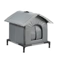 thumbnail image 3 of Casa para gatos al aire libre, suministros para mascotas, refugio elevado, resistente a la intemperie y con aislamiento para gatos callejeros. L, 3 of 8