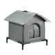thumbnail image 3 of Casa para gatos al aire libre, suministros para mascotas, refugio elevado, resistente a la intemperie y con aislamiento para gatos callejeros. L, 3 of 8