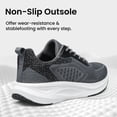 thumbnail image 5 of YHOON Mens Running Shoes Lightweight Breathable Running Shoes Non Slip Athletic Fashion Tennis Sneakers Black Grey Size 11, 5 of 7
