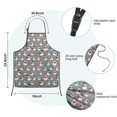 thumbnail image 7 of Gray Christmas Snowman Pattern Kids Aprons for Girls and Boys,Adjustable Neck Strap Toddler Aprons for Kids Cooking Baking, 7 of 7