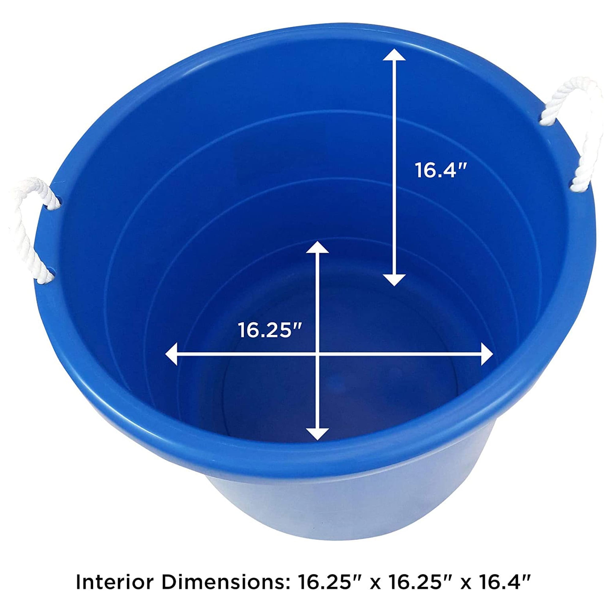 Homz Plastic 18 Gallon Utility Storage Bucket Tub Organizing