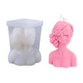 thumbnail image 1 of 3d Blindfolded Girl Candle Molds Silicone Diy Candles Making Craft Mould, 1 of 5