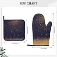thumbnail image 4 of Kll Gold Black Glitter Oven Gloves And Pot Holders Grill Gloves - Oven Gloves And Pot Holders, Non-Slip Cooking Gloves With Recycled Pads, 4 of 9