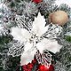 thumbnail image 1 of 12 Pieces Glitter Christmas Tree Decoration, Christmas Tree Decoration Ornament Christmas Flower Decor, Christmas Tree Pendant (White, 16 cm), 1 of 3