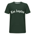 thumbnail image 5 of UVEASISHA Mens Fashion T-Shirts Short Sleeve Cotton Blend Lightweight Workout Shirts Crew Neck Casual Letter Print Graphic Tees Army Green M, 5 of 6
