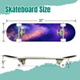 thumbnail image 2 of 31'' Complete Skateboard 7 Layer Canadian Maple Double Kick Deck Skateboards Galaxy space Skate Board for Beginner Adult Gifts, 2 of 5