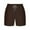 Brown, variant on Plebaso Summer Men's Casual Shorts Drawstring Lightweight Shorts Plain Elastic Waist Short Pants for Men