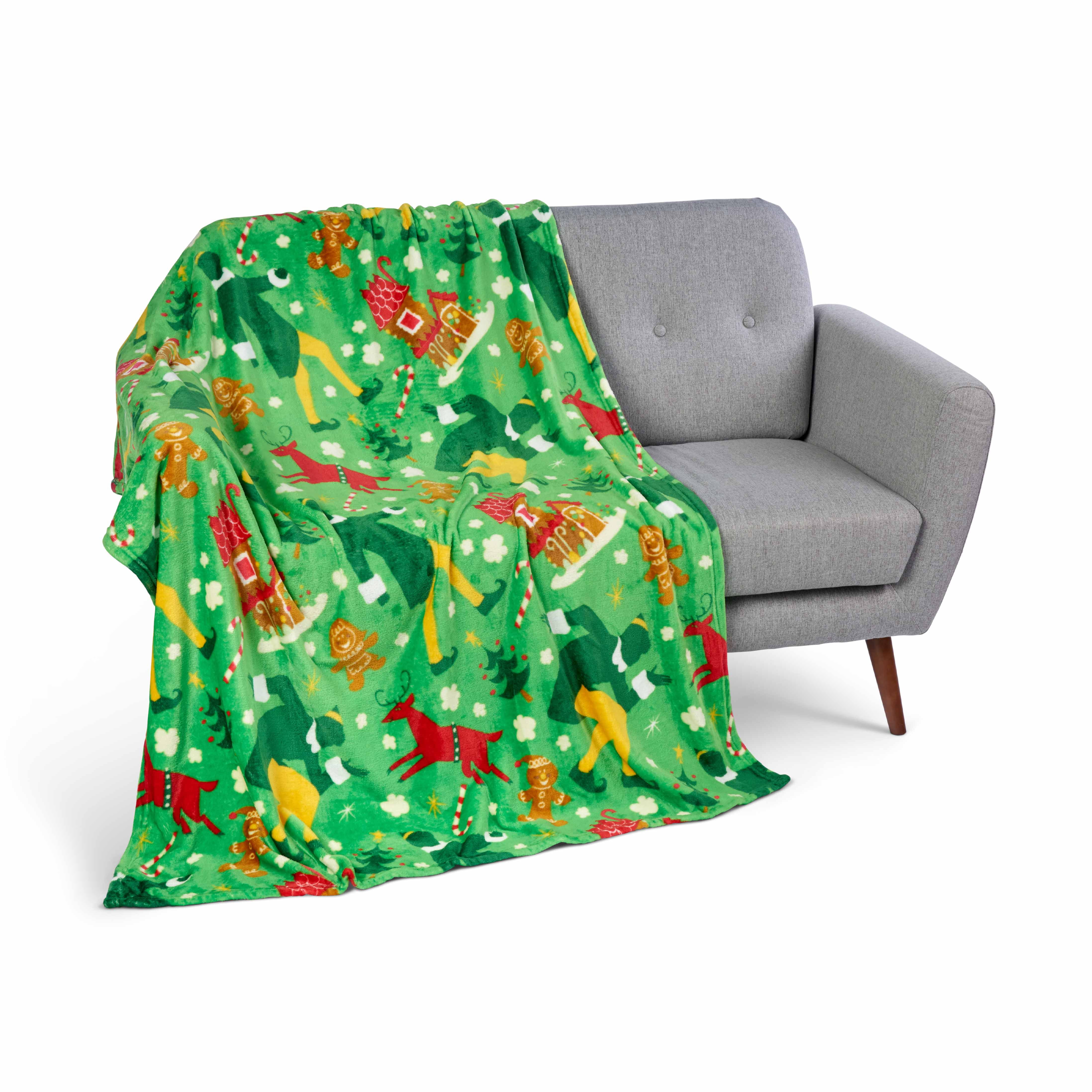 Busy Elf Warner Bros Kids Silk Touch Throw Blanket, 50 x 70 inches Green