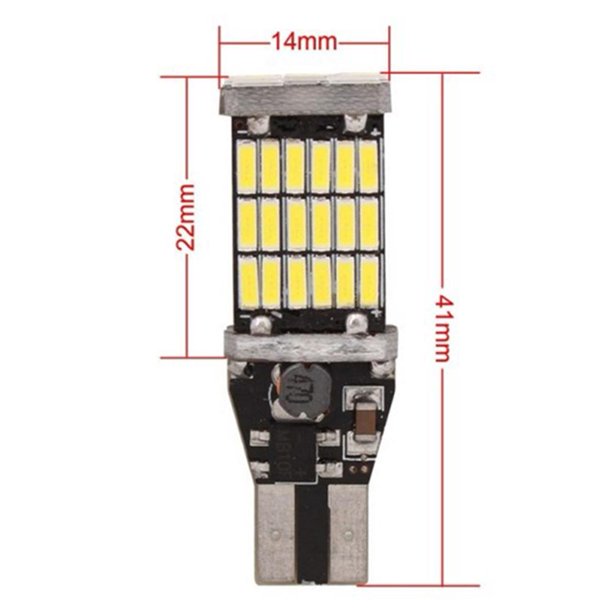 2 uds T15 coche LED luz de marcha atrás lámpara de marcha atrás Canbus Error lámparas libres luz Ndcxsfigh Accesorios para autos y motos