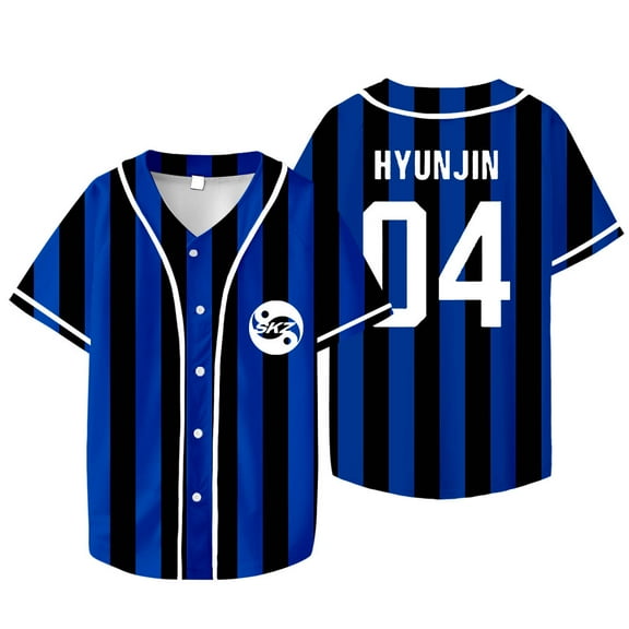 Kpop Stray Kids Karma Baseball Jacket Tee Merch Women Men Fashion V-neck Short Sleeve T-shirts