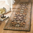 thumbnail image 3 of SAFAVIEH Heritage Genette Traditional Wool Area Rug, Charcoal/Blue, 6' x 6' Square, 3 of 9