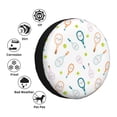 thumbnail image 4 of Naloa Cute Tennis Rackets PVC Leather Spare Tire Wheel Cover Spare Tire Cover, for Car Truck SUV Camper Trailer Universal Fit(14-17in)-15 inch, 4 of 6