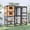 Brown, variant on Large Catio Outdoor Cat Enclosure with Weatherproof Roof, 69.3" Walk-in Cat House for Multiple Cats, 3-Tier Wooden Indoor Cat Cage with 3 Platforms & 1 Resting House, Black &Brown