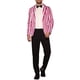 thumbnail image 2 of INSPIRAR CHIC Traje de Hombre a Rayas de Un Solo Botón Ajustado Casual Rayas Verticales Blazer L Rojo Blanco, 2 of 5