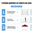 thumbnail image 6 of CROWN SHADES 10'x10' Instant Canopy Tent with 1 Sidewall with One Push Setup Sun Shelter for Events Parties Red, 6 of 9