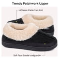 thumbnail image 5 of VeraCosy Women's Cozy Cable Knit Memory Foam House Shoes Slipper with Fuzzy Plush Collar,Black,10 US, 5 of 6