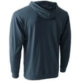 thumbnail image 3 of Ma Croix Men's Lightweight Pullover Hoodie Sweatshirt with Kangaroo Pocket (Large, Denim), 3 of 4