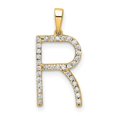 thumbnail image 1 of Quality Gold PM5222R-010-YA 14K Yellow Gold Diamond Letter R Initial Pendant, 1 of 1