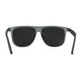 thumbnail image 2 of Polarized Hipster Flat Top Horn Rim Light Weight Slick Sunglasses Slate Silver Mirror, 2 of 4