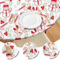 thumbnail image 4 of Multicolor Christmas Pattern Round Fitted Tablecloth with Elastic Edge,Dining Table Cover Waterproof,Outdoor Round Tablecloth for Camping,Dining,Indoor and Outdoor, 4 of 7