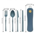 thumbnail image 4 of Hearth & Gear Travel Cutlery Set With Include Spoon Fork And Chopsticks . Portable Utensils For Camping Travel Outdoor Activities School And Dining Table Runner And Mat round Place Mats Place Mates, 4 of 7