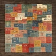 thumbnail image 1 of Ahgly Company Indoor Square Contemporary Dark Almond Brown Abstract Area Rugs, 4' Square, 1 of 6