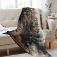 thumbnail image 6 of Fluorescent Cover blanket 70x55 inch frannel blanket Office nap blanket Camping blanket Bedding travel blanket Glow blanket Steampunk Airship, 6 of 8