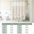 thumbnail image 5 of Spring Floral No Hook Shower Curtain with Snap in Liner, White Daisy Farmhouse Linen Texture Double-Layer Waterproof Fabric Shower Curtains for Bathroom Hotel Bathtub, Mesh Top 72"x78", 5 of 9