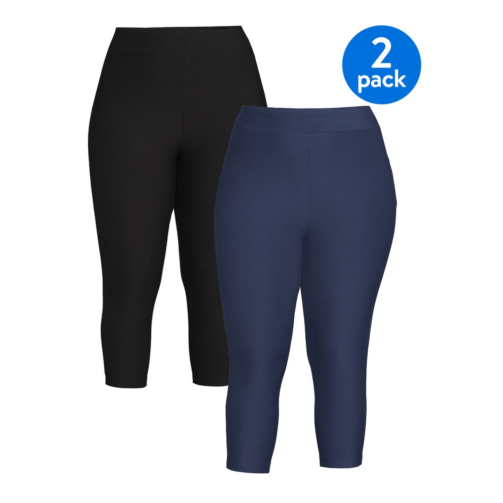 Terra & Sky Terra & Sky Women's Plus Size Soft Sueded Capri Leggings