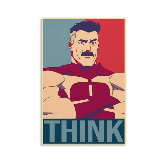 Omni-Man - Think Poster Wall Art Picture Painting Poster Canvas Print Posters Artworks Bedroom Living Room Decor 24x36inch(60x90cm)