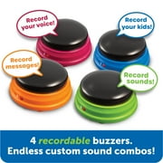 Learning Resources Recordable Answer Buzzers - Sound Effect Button, Family Game Shows, Ages 3+