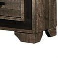 thumbnail image 4 of Nny 26 Inch Nightstand with 2 Drawers- Black Handles- Brown Wood Finish, 4 of 6