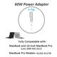 thumbnail image 2 of Cargador Compatible MagSafe 60w L-Tip A1278 A1181 A1344, 2 of 6