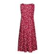 thumbnail image 5 of JULMCOMO Sundresses for Women 2025 Spring Sleeveless Tank Dress Floral Print O Neck Summer Tiered Sun Dresses Casual Fashion Boho a Line Dress, 5 of 7