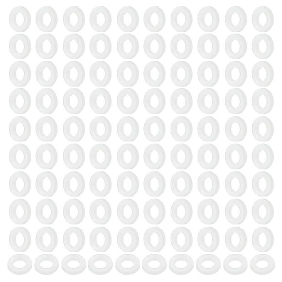 Uxcell Nylon Flat Washers Plastic Sealing Flat Round Washer Spacer Gaskets for Plumbing Faucet Hose White M3x6x1mm 120Pcs