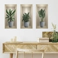 thumbnail image 4 of 3 Pack Green Plants Wall Stickers 3D Realistic Potted Plant Wall Decals Self-Adhesive Mural Removable Natural Art Sticker for Office Living Room Bedroom Art Room Sofa Backdrop Decor, 4 of 7